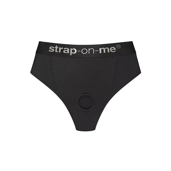 Strap On Me Brief Lingerie Harness in Black