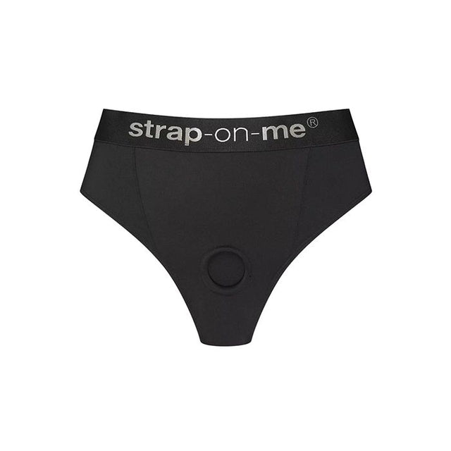 Strap On Me Brief Lingerie Harness in Black