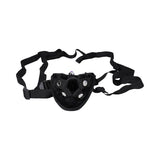 Black tantus velvet vibrating harness