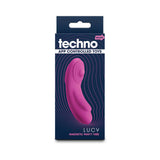 Techno Lucy App Controlled panty vibrator in magenta pink color.  Silicone Magnet to keep in place in panties. 