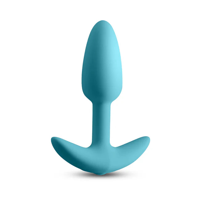 Techno Trance App-controlled Vibrating Spade Plug in Light Blue Color