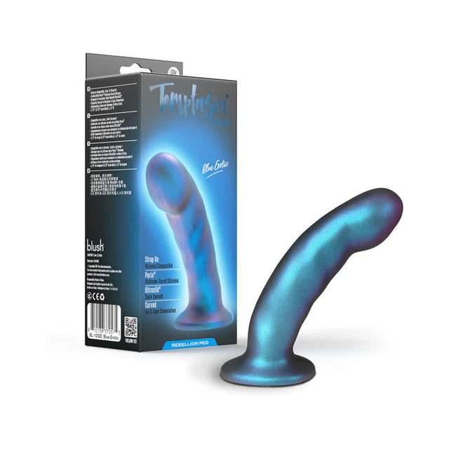 Rebellion Peg 5.75in Dildo - Blue Erotic