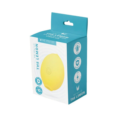 The box of the Me You Us The Lemon yellow vibrator