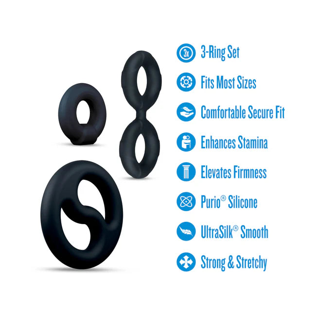 Throttle 3 Cockring Set Performance Plus