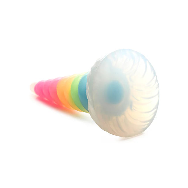 Uni-Glow Rainbow Glow In The Dark 7.9 Inch Dildo