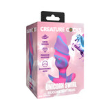 Medium Unicorn Swirl Silicone Butt Plug