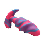 Medium Unicorn Swirl Silicone Butt Plug