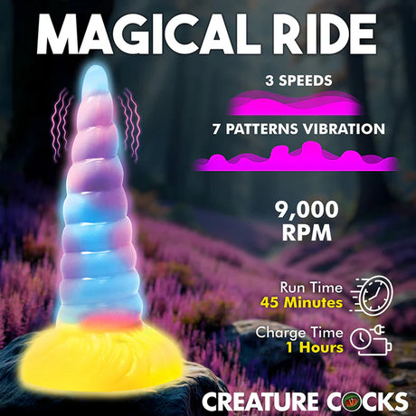 Glow In The Dark Vibrating Unicorn Dildo