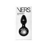 Black silicone vibe on a white box with 'Vers' branding