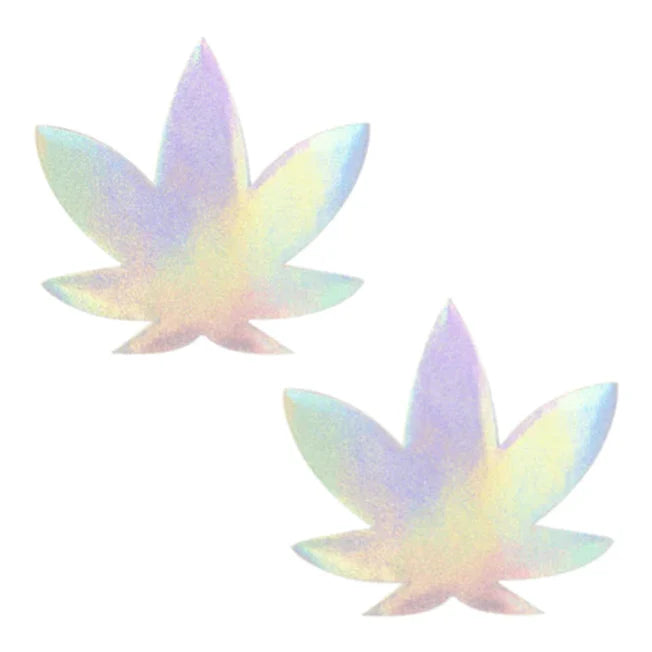 Holographic Weed Leaf Pasties