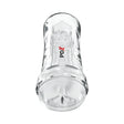 pdx clear frosted pussy stroker in hard clear case