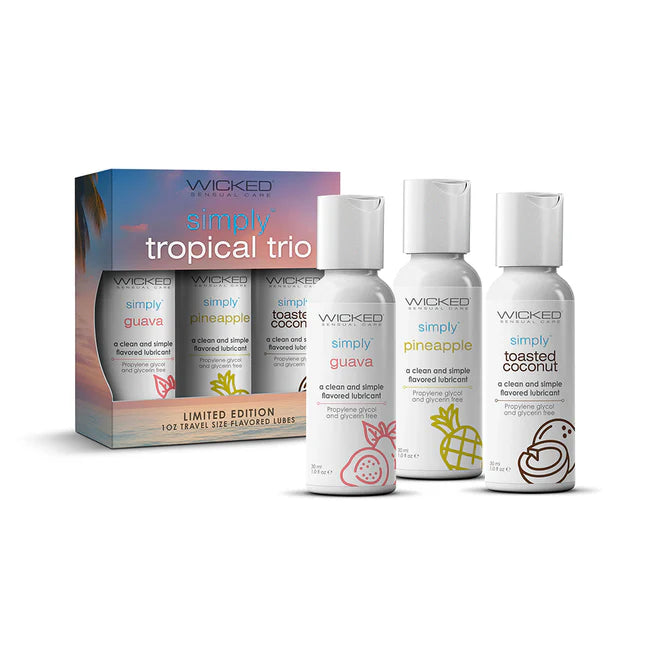 Simply Aqua Tropical Trio Flavored Lube - 1 oz.