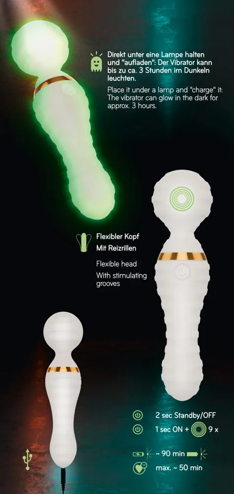 Glow in the Dark Wand Vibrator