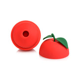 red silicone apple looking vibrator
