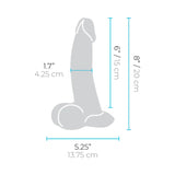 Slipskin Realistic Curved Silicone Dildo 8 inch