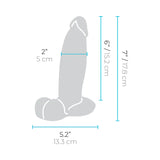 Slipskin Realistic Girthy Silicone Dildo 7 inch Dimensions