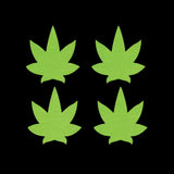 Glow In The Dark Green Pot Leaf Pasties