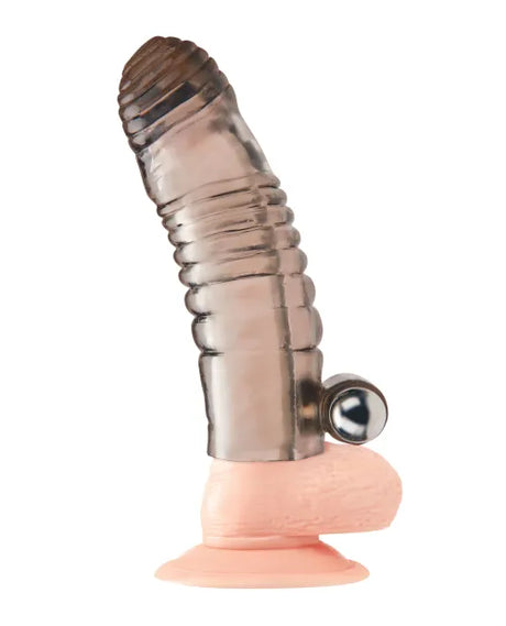 Blue Line 5.25 in.Vibrating Penis Sleeve Extension