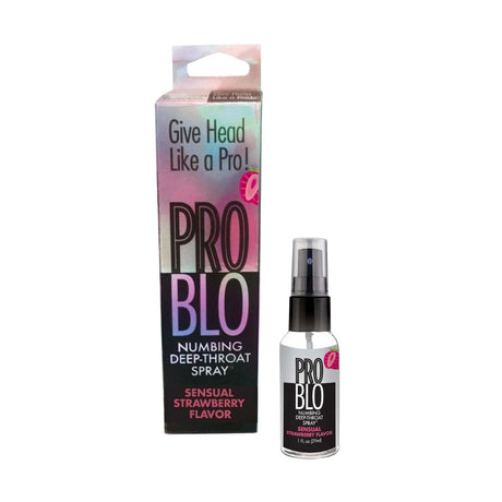 Pro Blo Strawberry Flavored Numbing Deep Throat Spray 1 oz