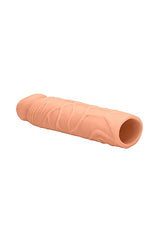 Real Rock Penis Extender Sleeve 7 inch - Tan - Vanilla