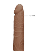 Real Rock Penis Extender Sleeve 7 inch - Tan - Vanilla