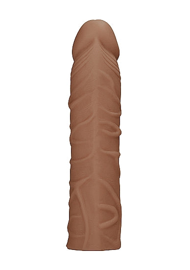 Real Rock Penis Extender Sleeve 7 inch - Tan - Vanilla