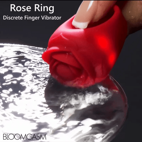 Red Rose Ring Finger Vibrator