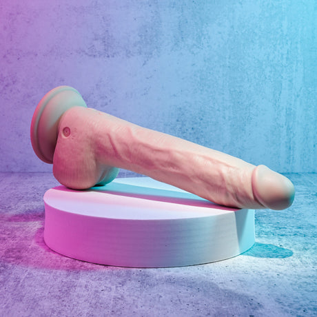Thrust In Me Thrusting Vibrating 9.25 in. Silicone Dildo - All Colors