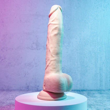 Thrust In Me Thrusting Vibrating 9.25 in. Silicone Dildo - All Colors