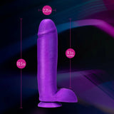 Neo Elite - 10 inch Silicone Dual Density Dildo with Balls - Purple