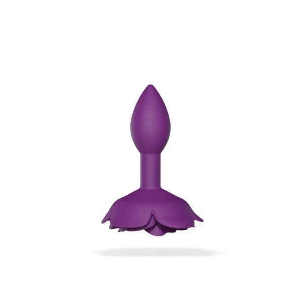 Love to Love Open Roses Silicone Anal Plug Purple Rain Small