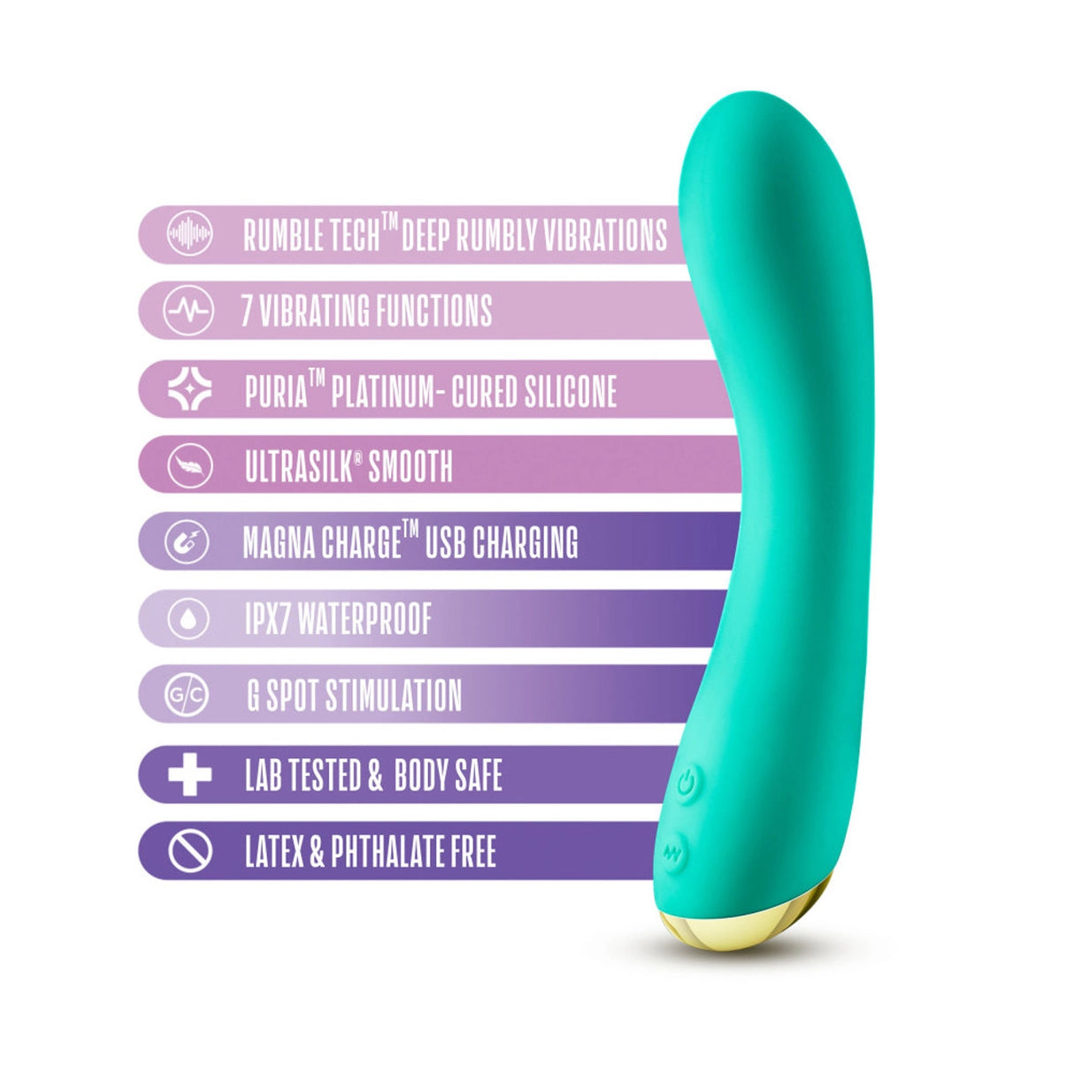 Aria Luscious AF G-Spot Vibrator Teal