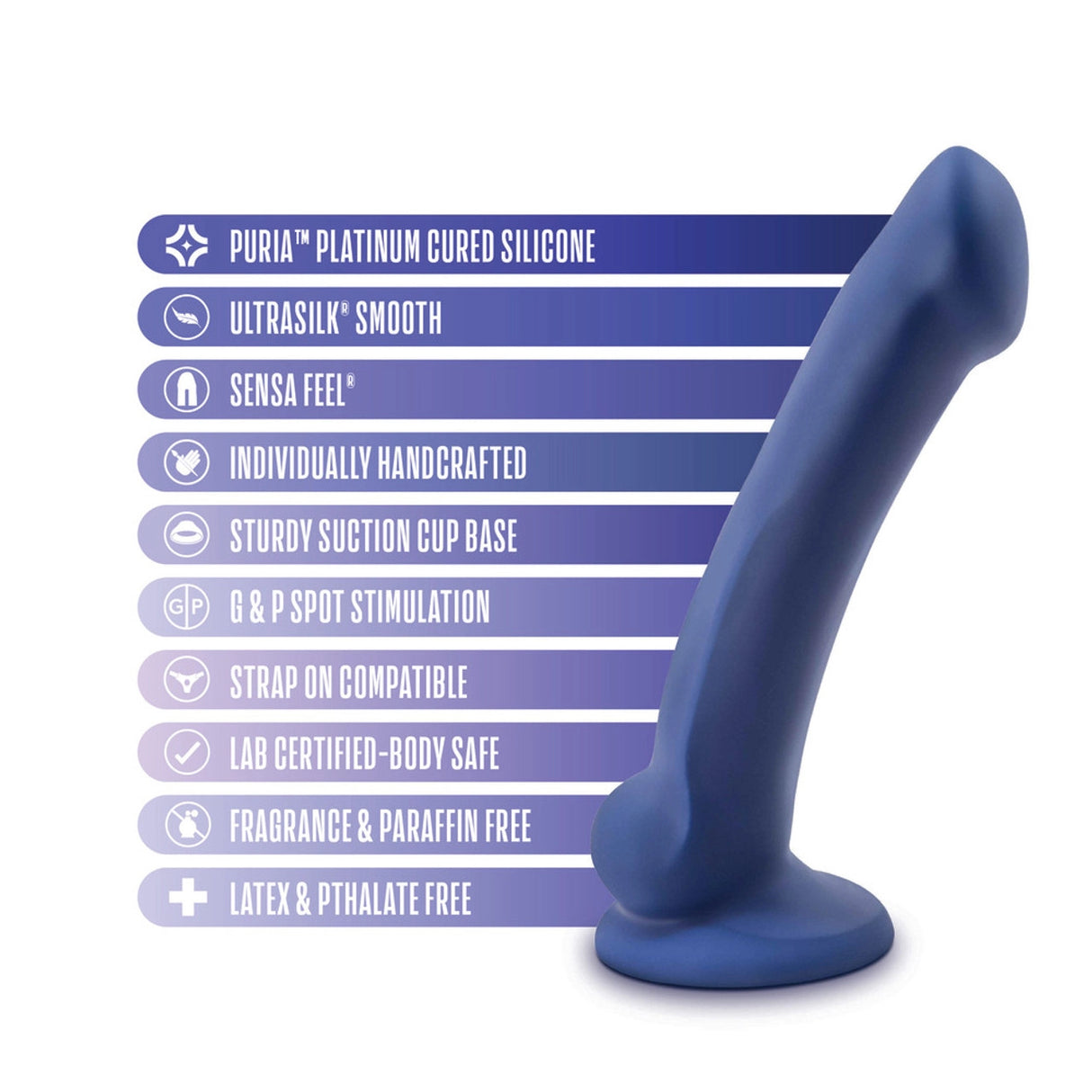 Avant D10 Ergo Mini Dual Density Silicone Dildo 7 inch