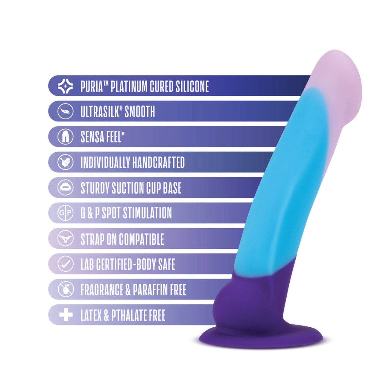 Avant D16 Purple Haze Silicone Dildo 7 inch