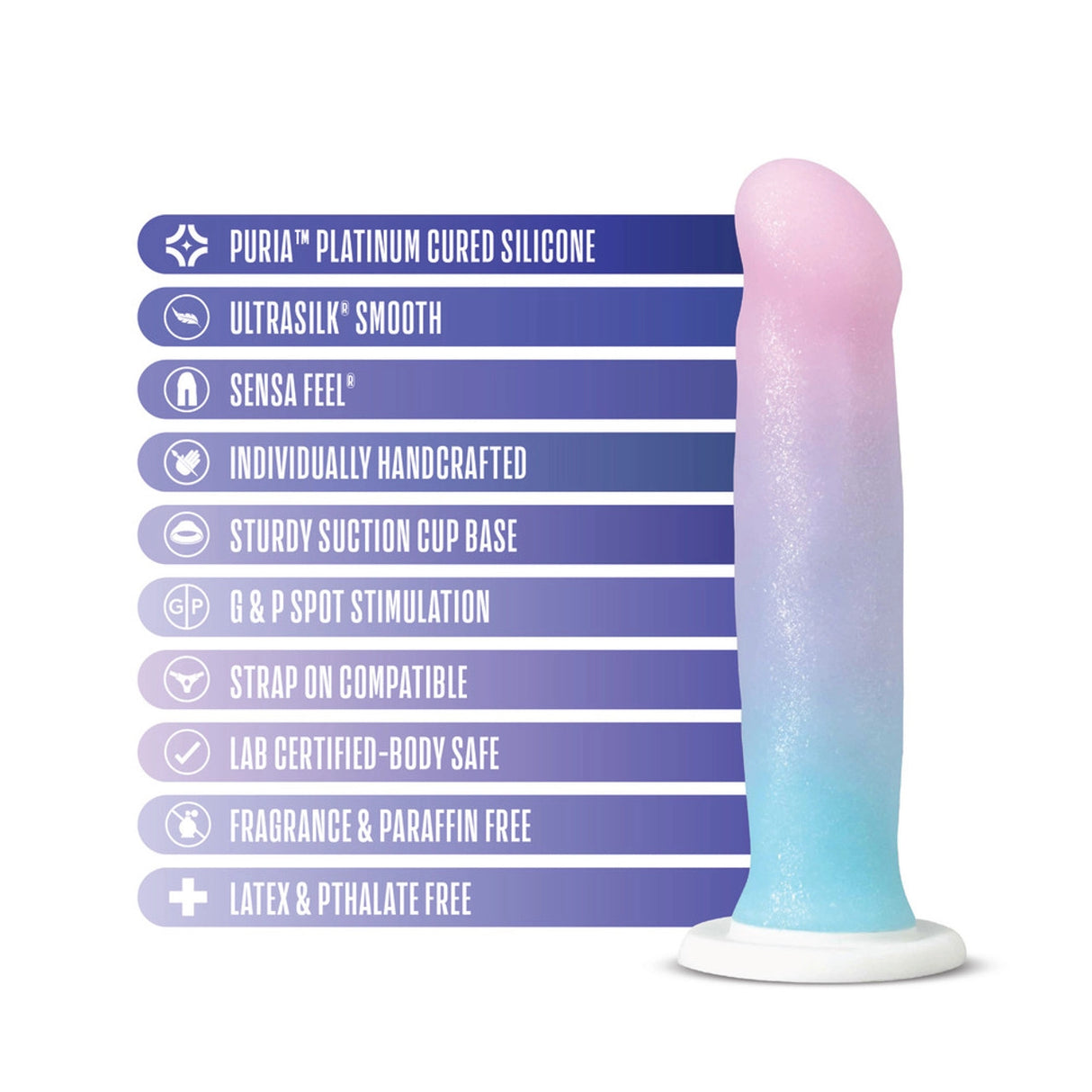 Avant D17 Lucky Silicone Dildo 8 Inch