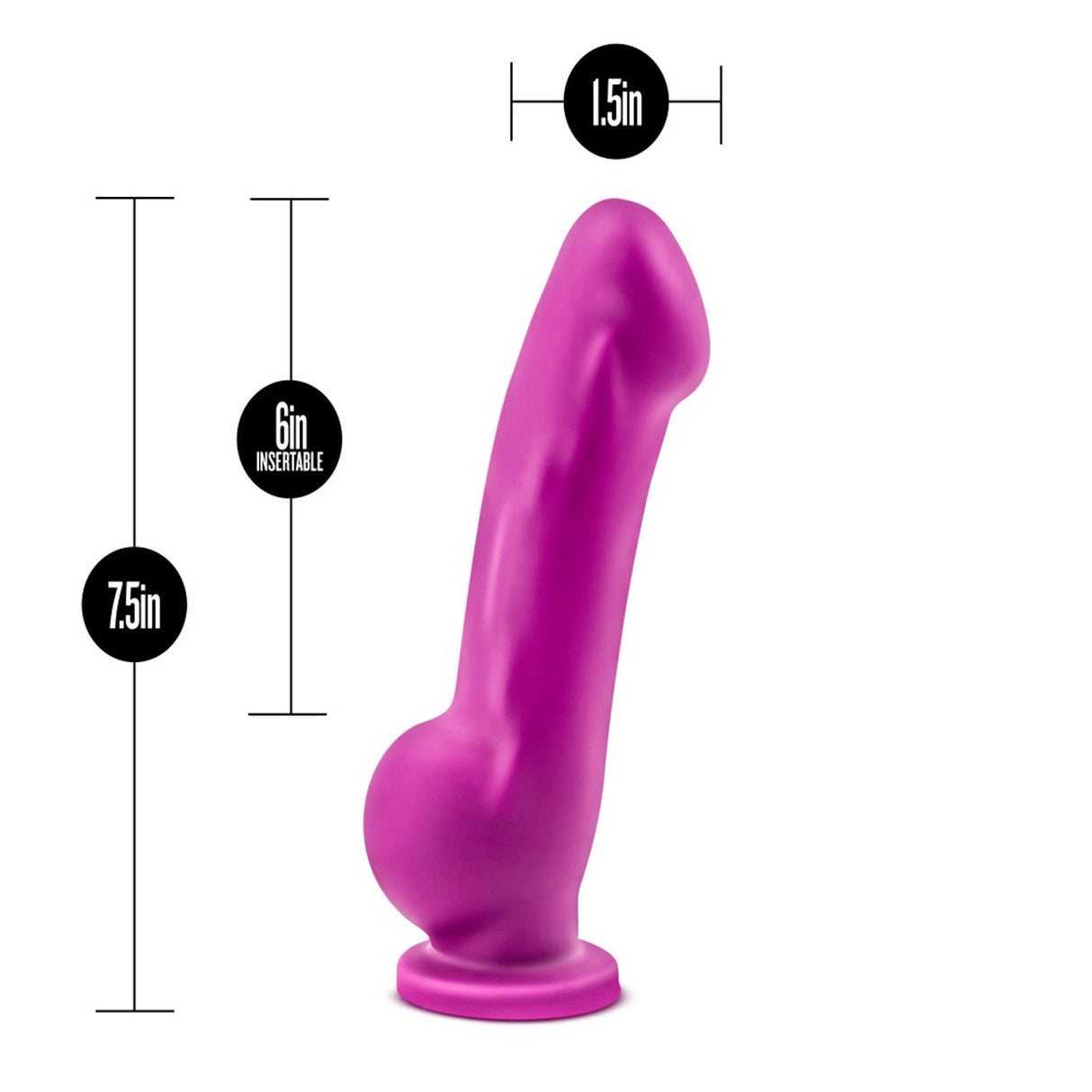 Avant D7 Ergo Violet G-Spot/Prostate Dildo 7.5 inch