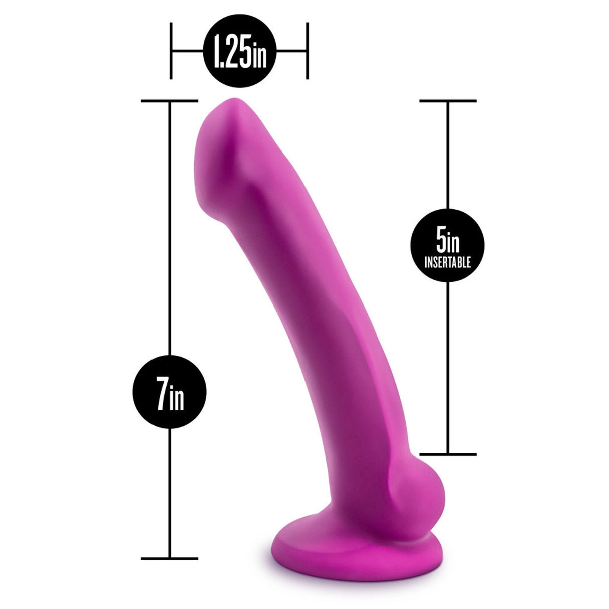 Avant D9 Ergo Mini Dual Density Silicone Dildo 7 inch