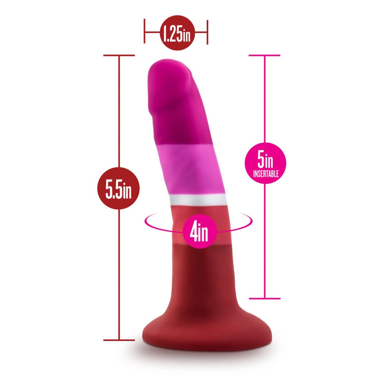 Avant Pride P3 Beauty Silicone Dildo 5.5 inch