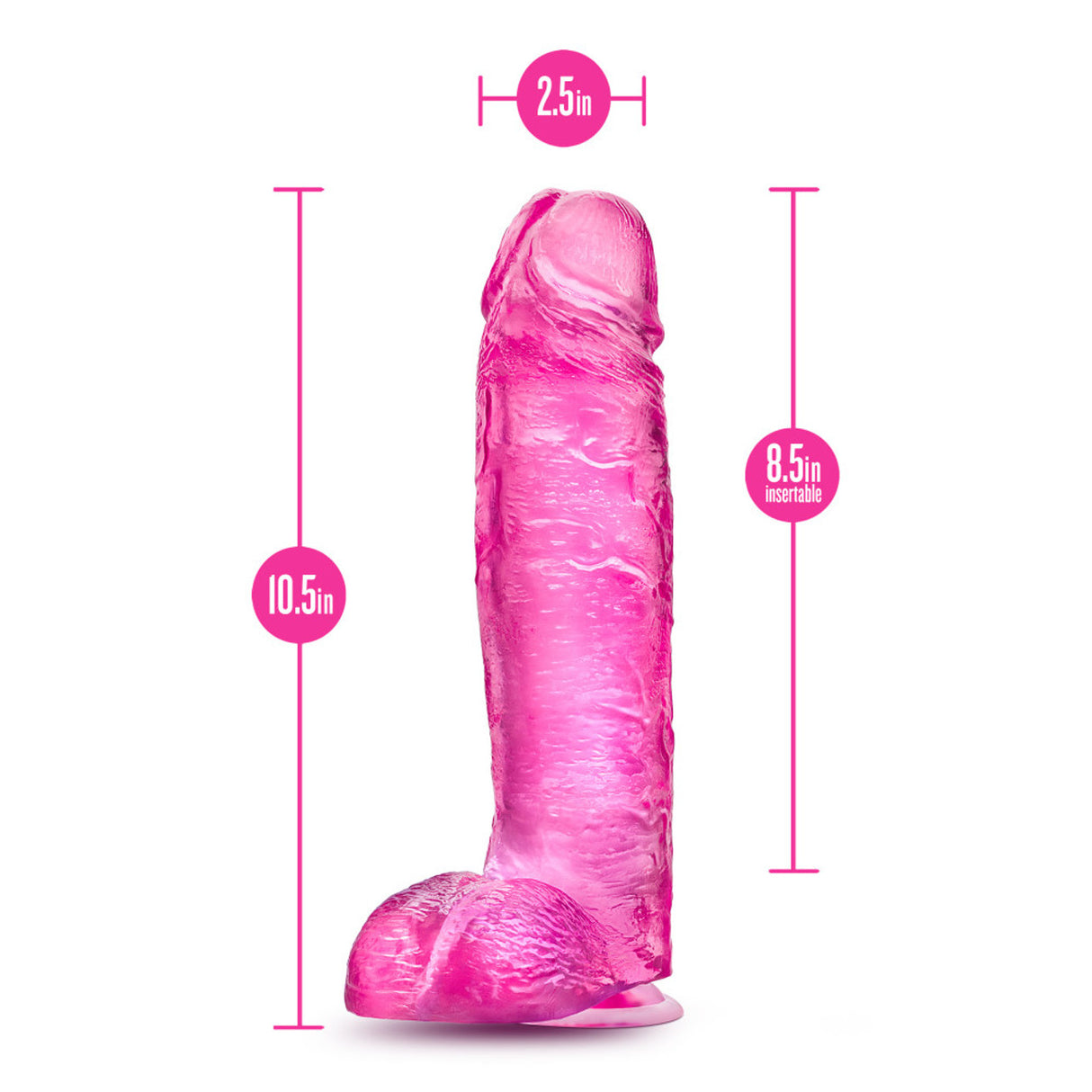 B Yours Plus Big n' Bulky 10.5 inch Pink Dildo