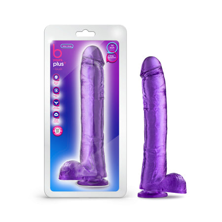 B Yours Plus Hefty n' Hung 14 inch Purple Dildo