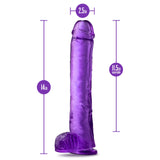 B Yours Plus Hefty n' Hung 14 inch Purple Dildo