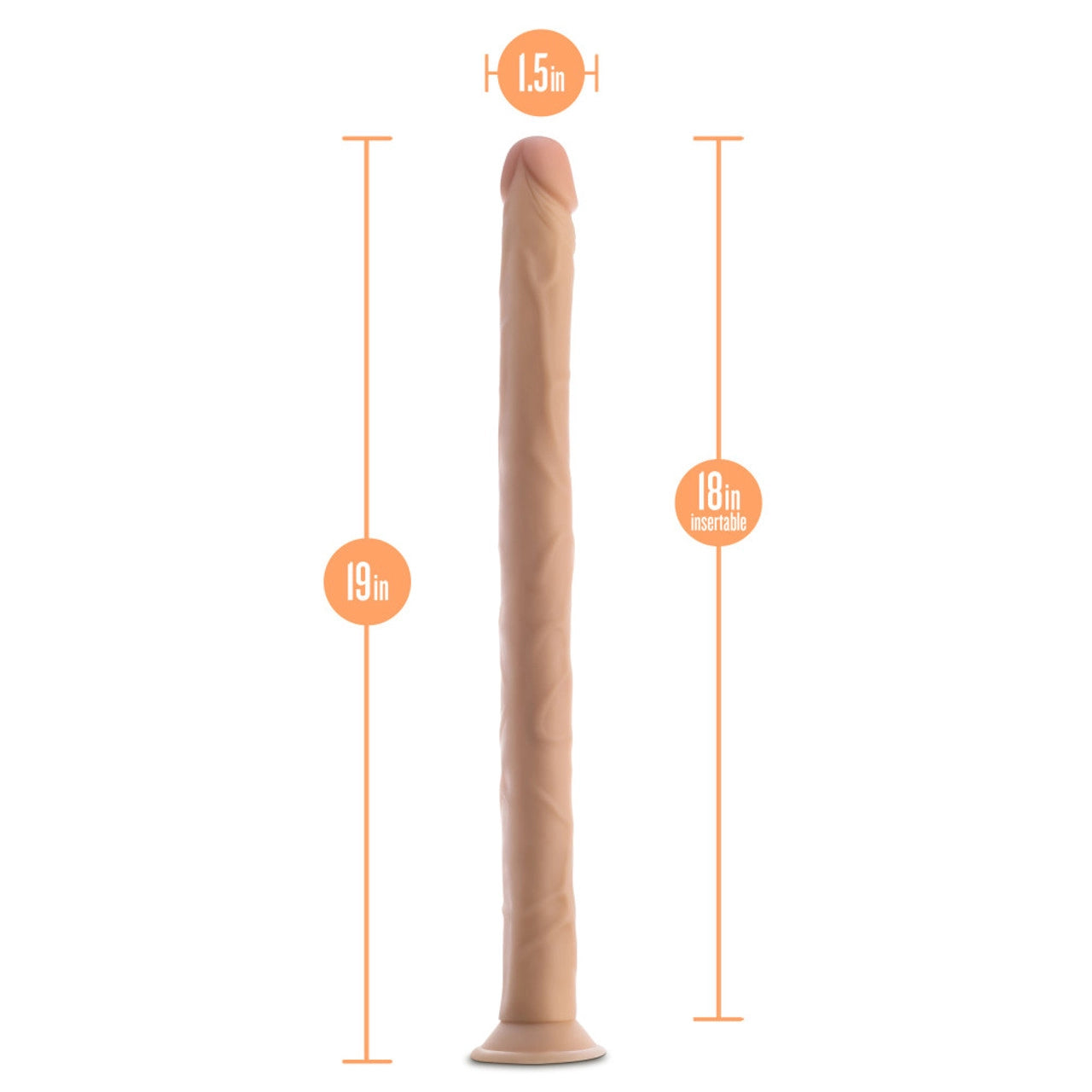 Blush Dr. Skin 19 in. Dildo with Suction Cup