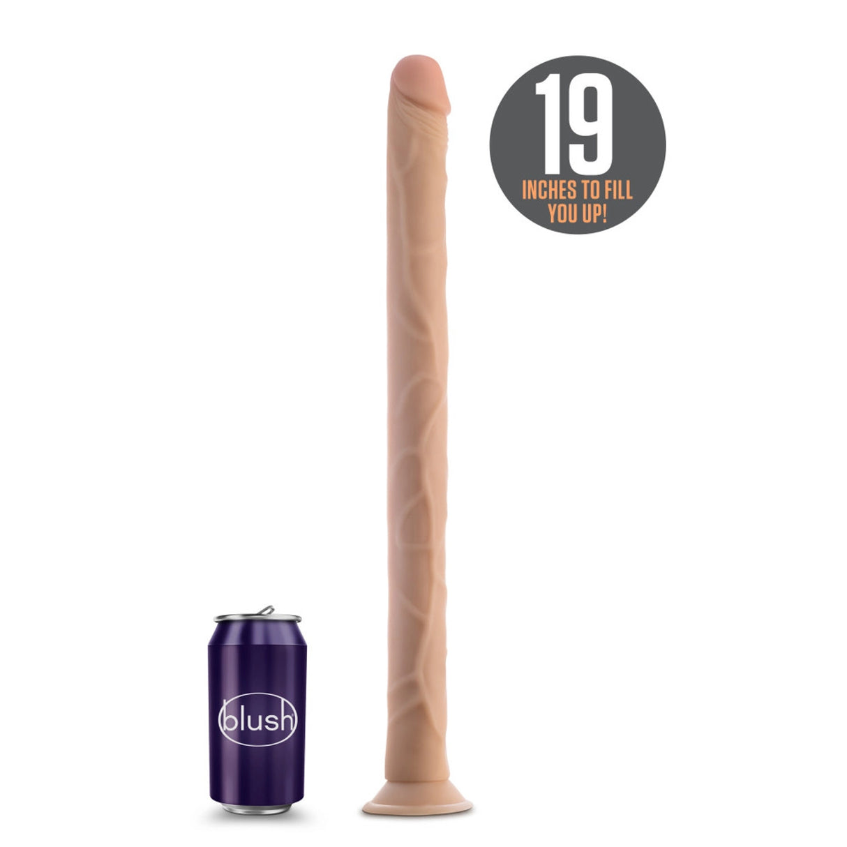 Blush Dr. Skin 19 in. Dildo with Suction Cup