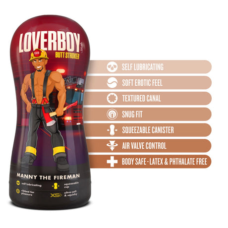 Loverboy Manny the Fireman Self-Lubricating Anal Stroker