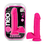 Neo Elite 8 Inch Silicone Dual Density Dildo with Balls