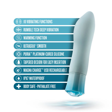 Oh My Gem Ardor Warming Tapered Vibrator with Diamond