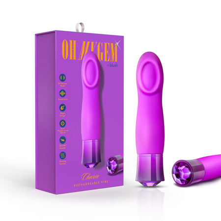 Oh My Gem Charm Warming Cupped Vibrator with Diamond