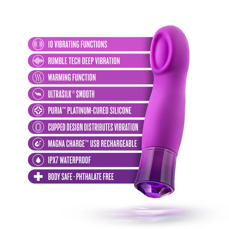 Oh My Gem Charm Warming Cupped Vibrator with Diamond