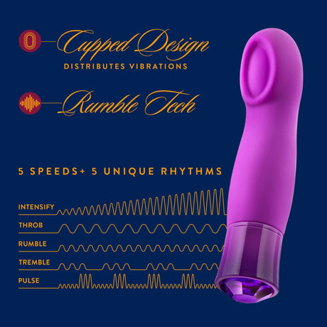 Oh My Gem Charm Warming Cupped Vibrator with Diamond