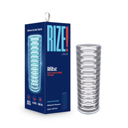 RIZE! Ribz Glow in the Dark Clear Stroker